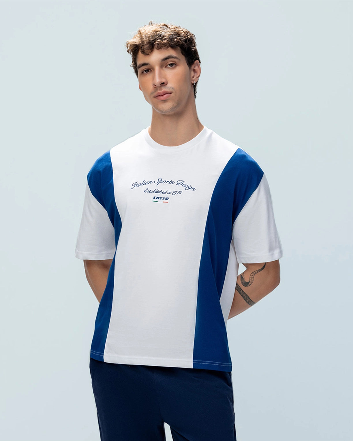 League Colourblock Tee - Bright White