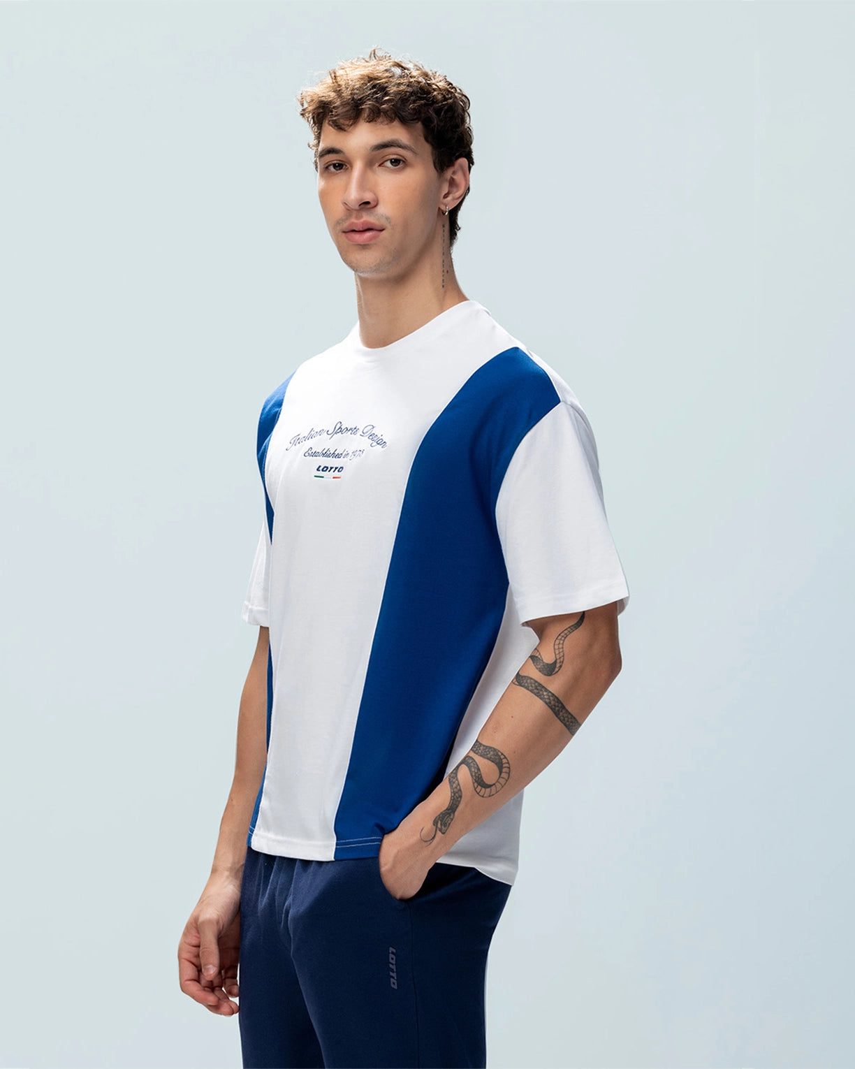 League Colourblock Tee - Bright White
