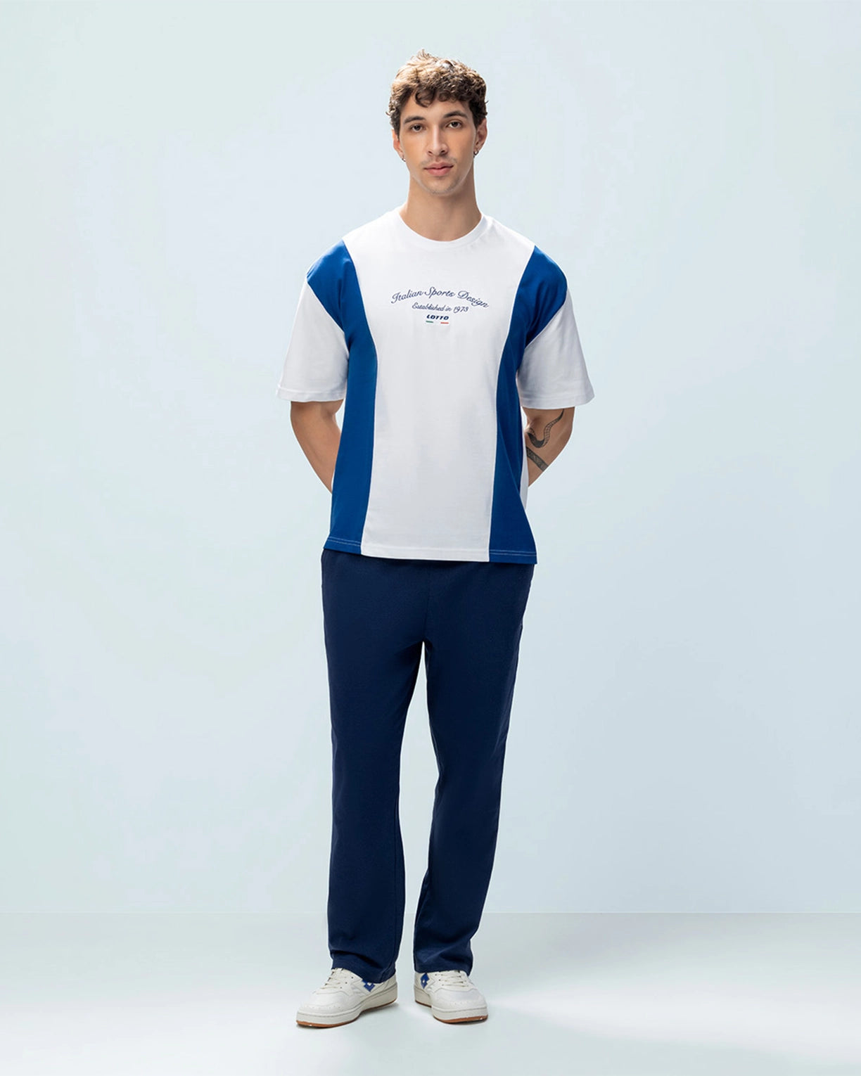 League Colourblock Tee - Bright White