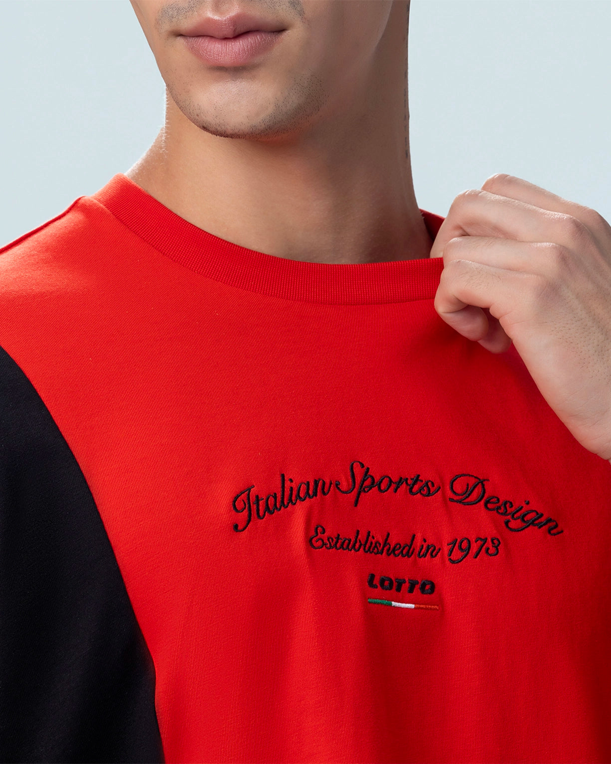 League Colourblock Tee - Molten Lava