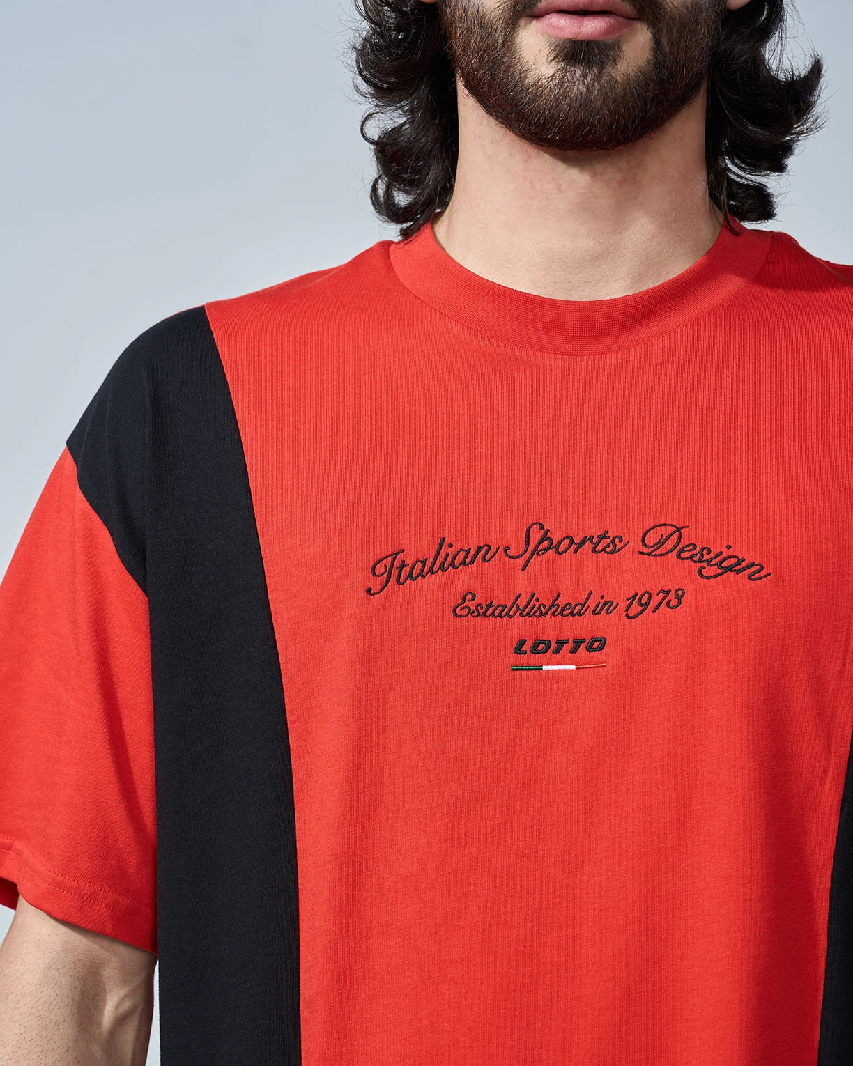League Colourblock Tee - Molten Lava