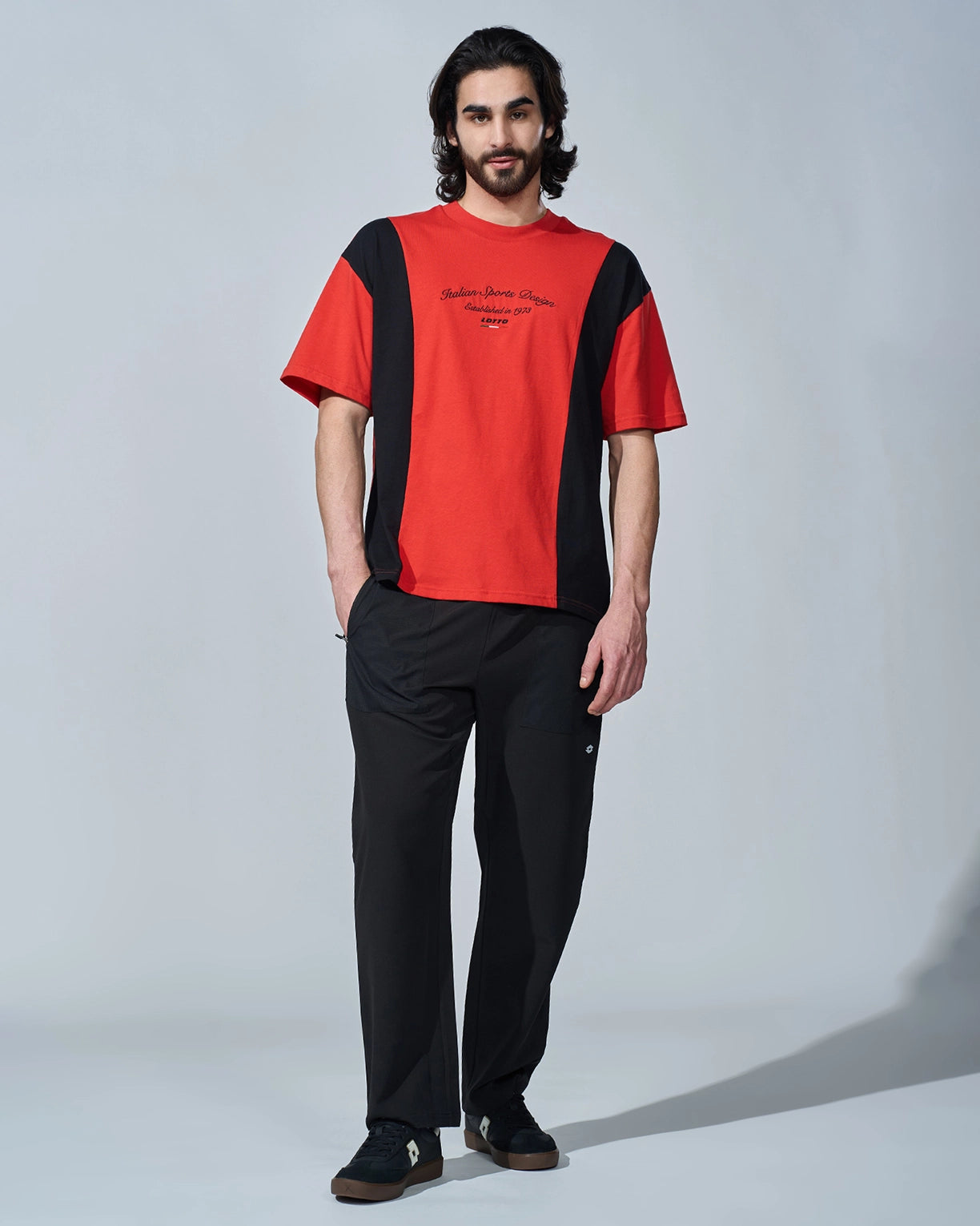 League Colourblock Tee - Molten Lava