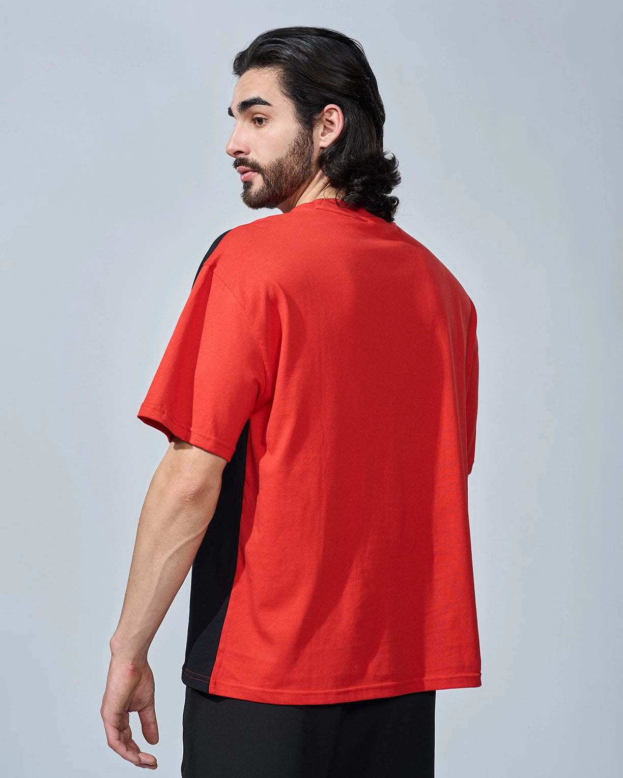 League Colourblock Tee - Molten Lava
