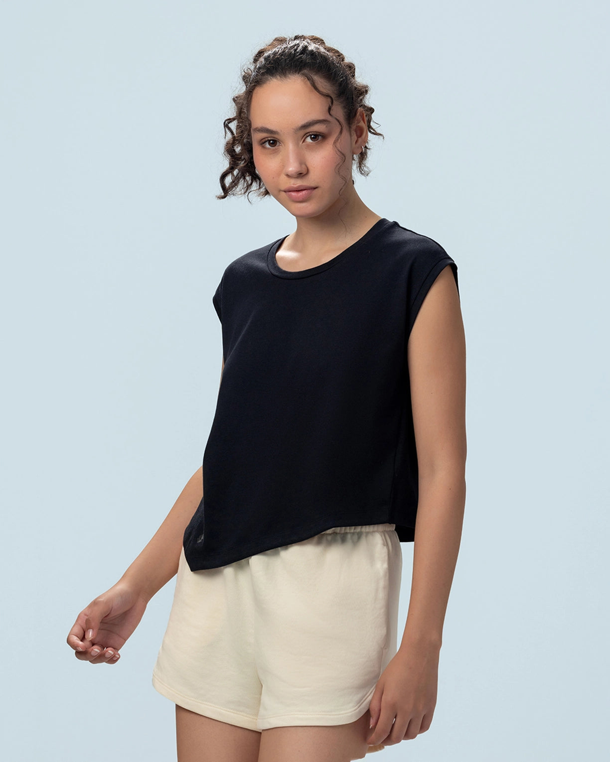 Street Play Asymmetric Tee - Black Beauty
