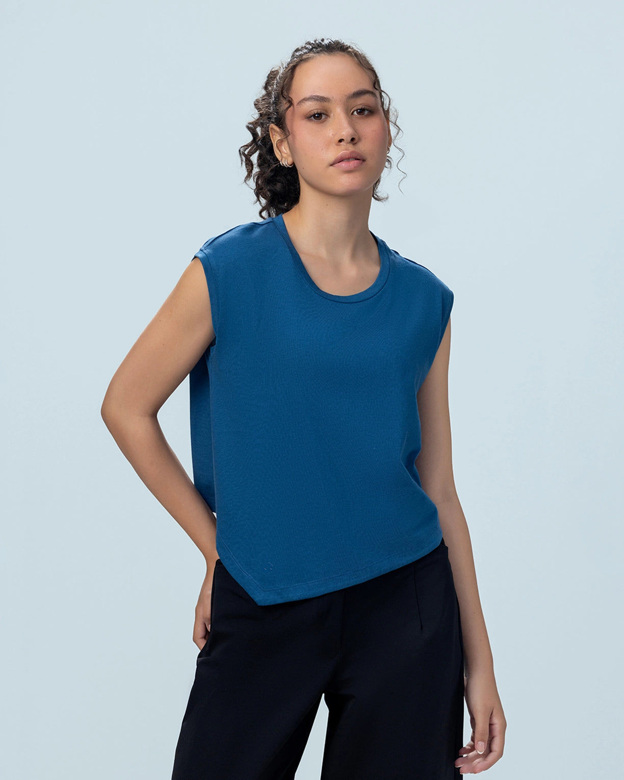 Street Play Asymmetric Tee - Ensign Blue
