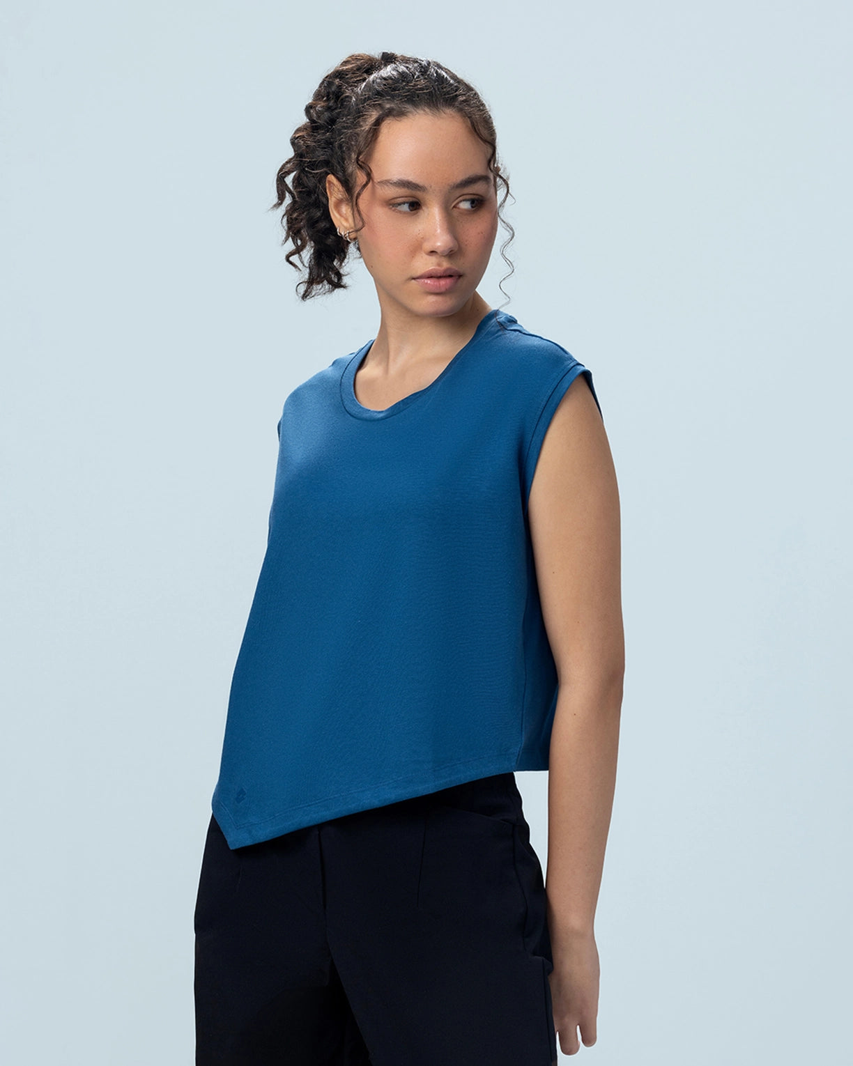 Street Play Asymmetric Tee - Ensign Blue