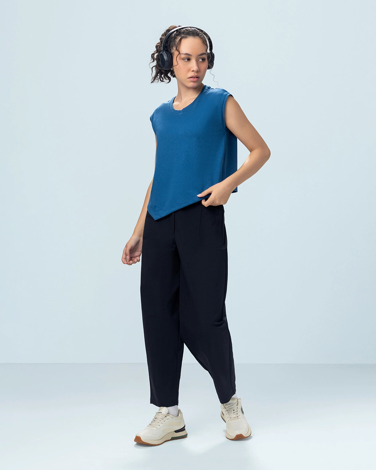 Street Play Asymmetric Tee - Ensign Blue