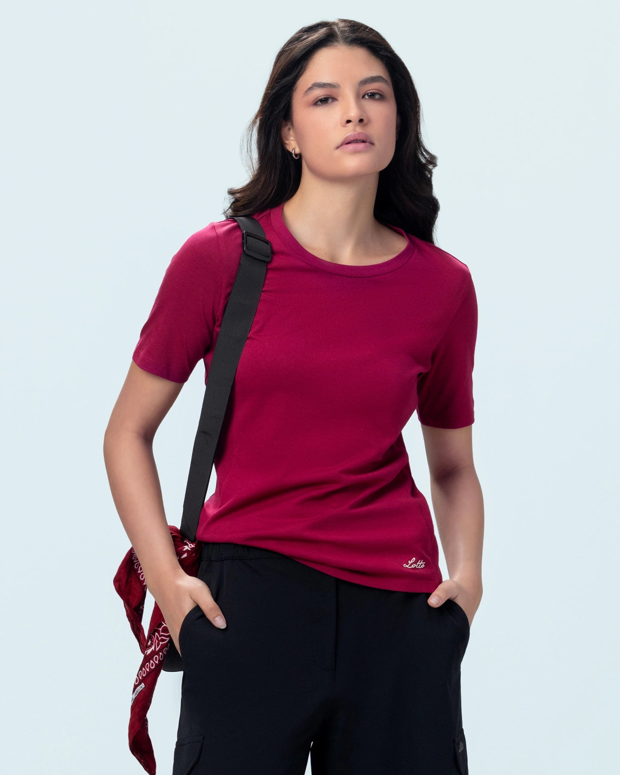 Street Play Rib Tee - Dark Pink