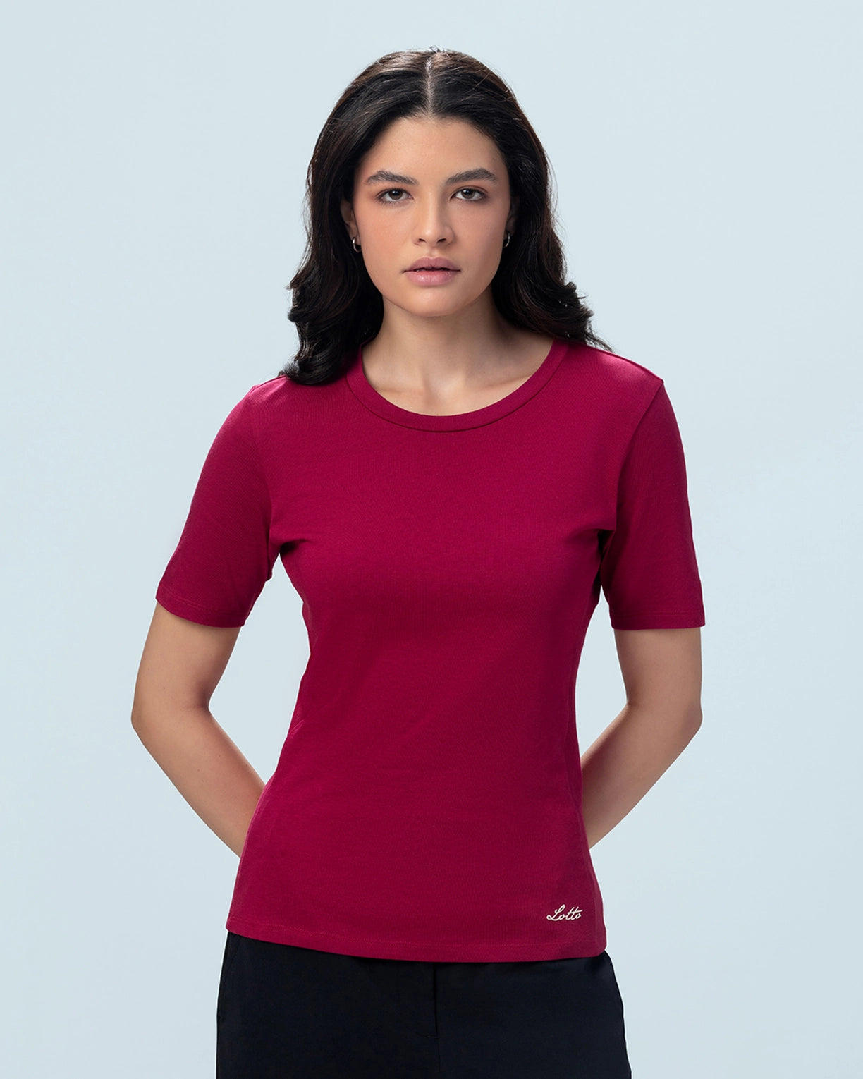 Street Play Rib Tee - Dark Pink