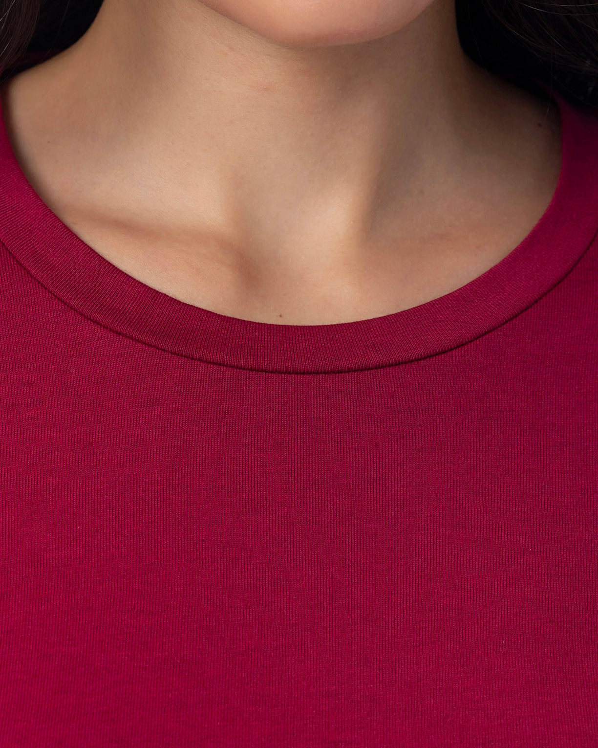 Street Play Rib Tee - Dark Pink