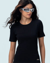 Women Lotto Street Play Rib Tee - Black T-shirts