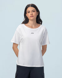 Women Lotto Street Play High Low Tee - Bright White T-shirts