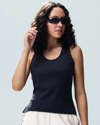 Women Lotto Play Performance Tank Top - Black Beauty Tops