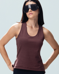 Women Lotto Play Performance Tank Top - French Roast Tops