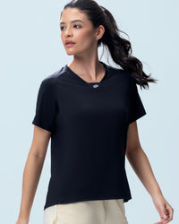 Women Lotto Play Training Tee - Black Beauty T-shirts
