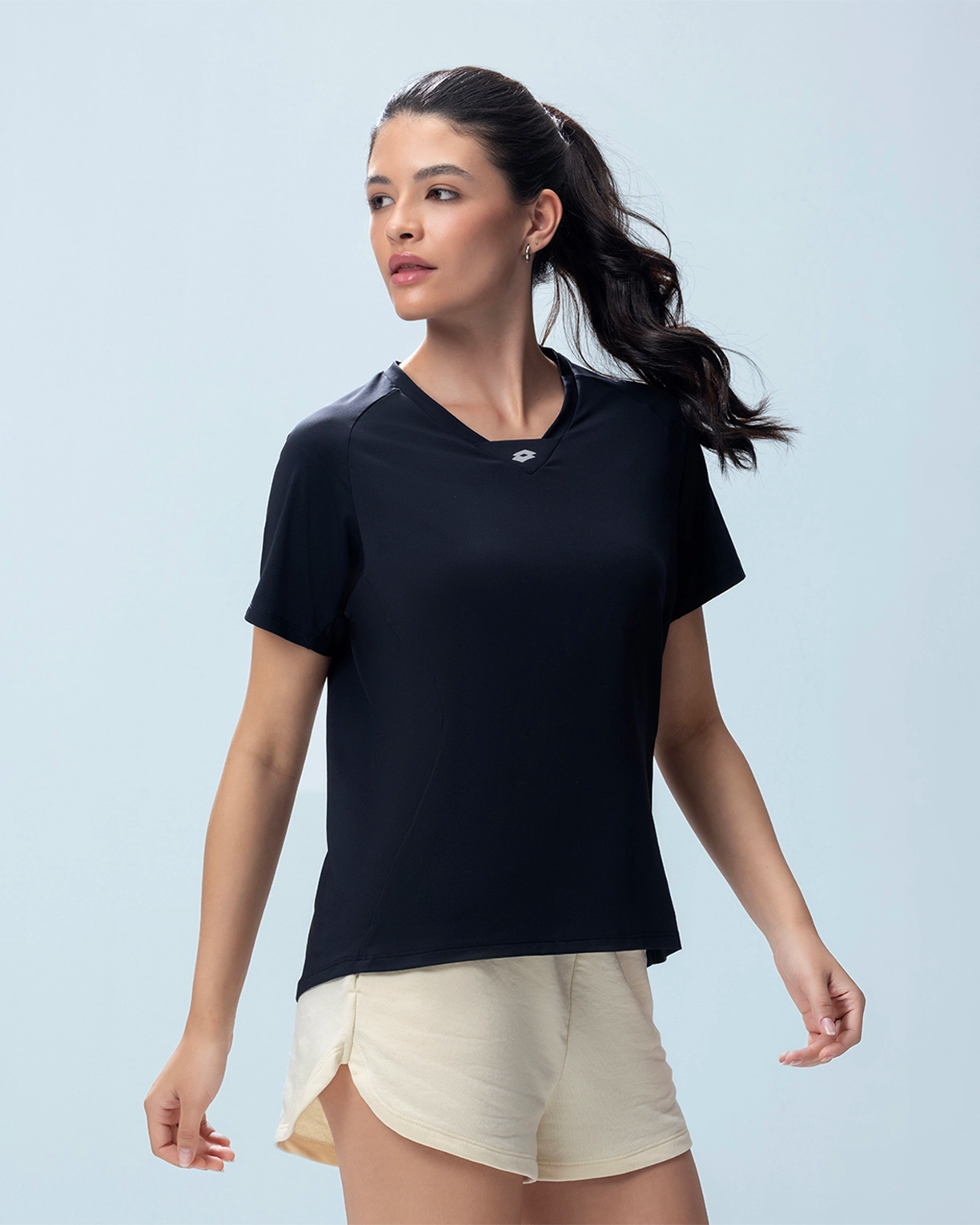 Women Lotto Play Training Tee - Black Beauty T-shirts0