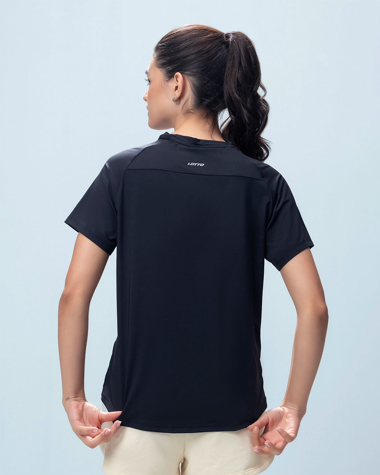 Women Lotto Play Training Tee - Black Beauty T-shirts5
