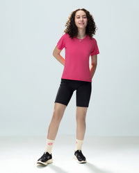 Women Lotto Play Training Tee - Fandango Pink T-shirts 1