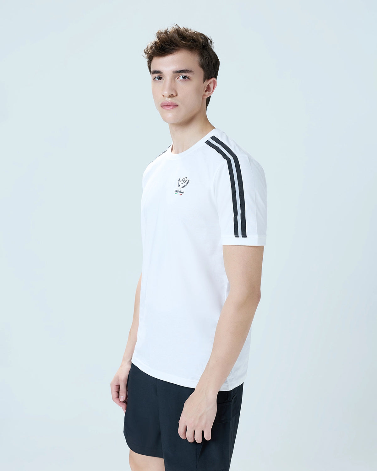 Courtline Rib Neck Tee - White
