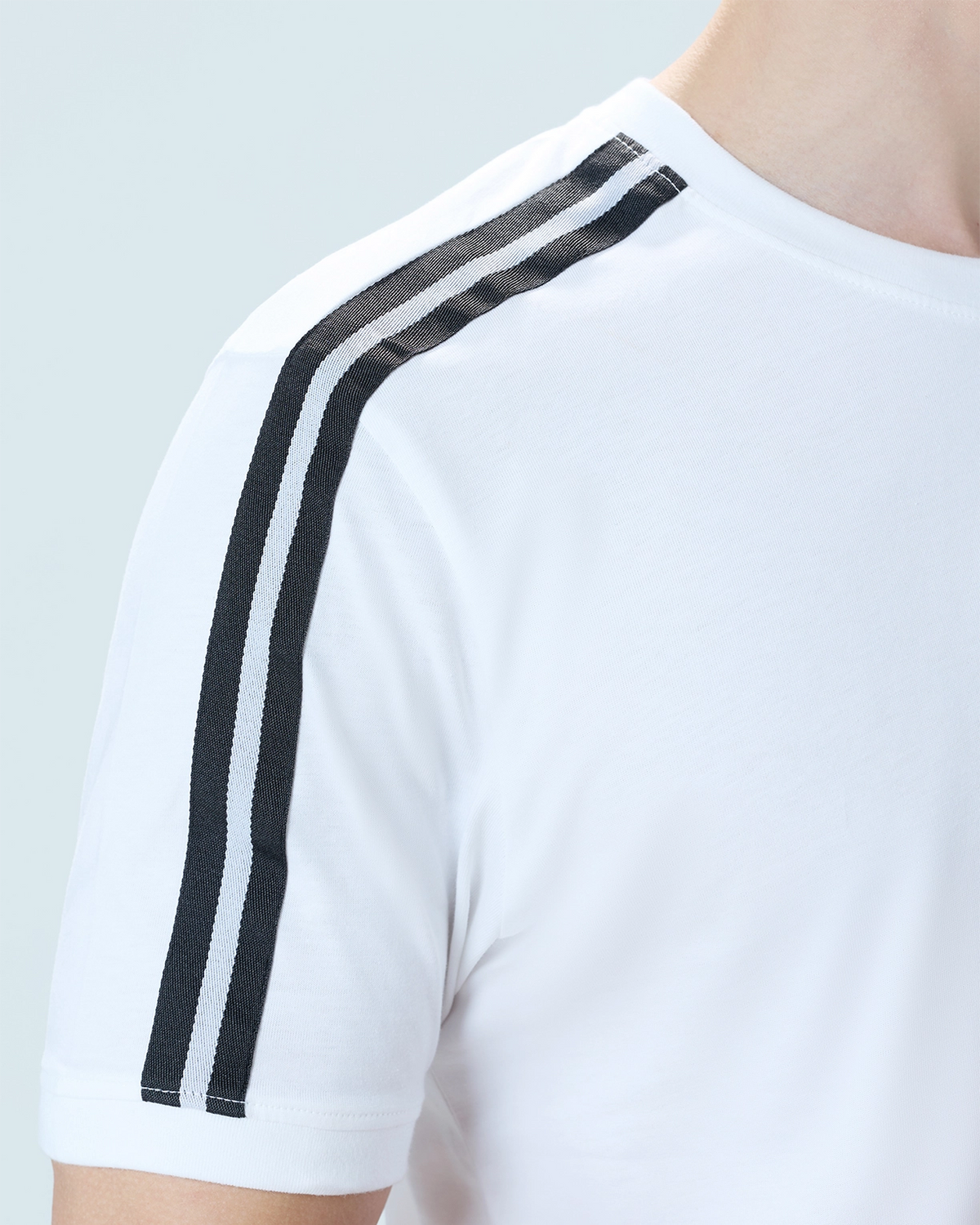 Courtline Rib Neck Tee - White
