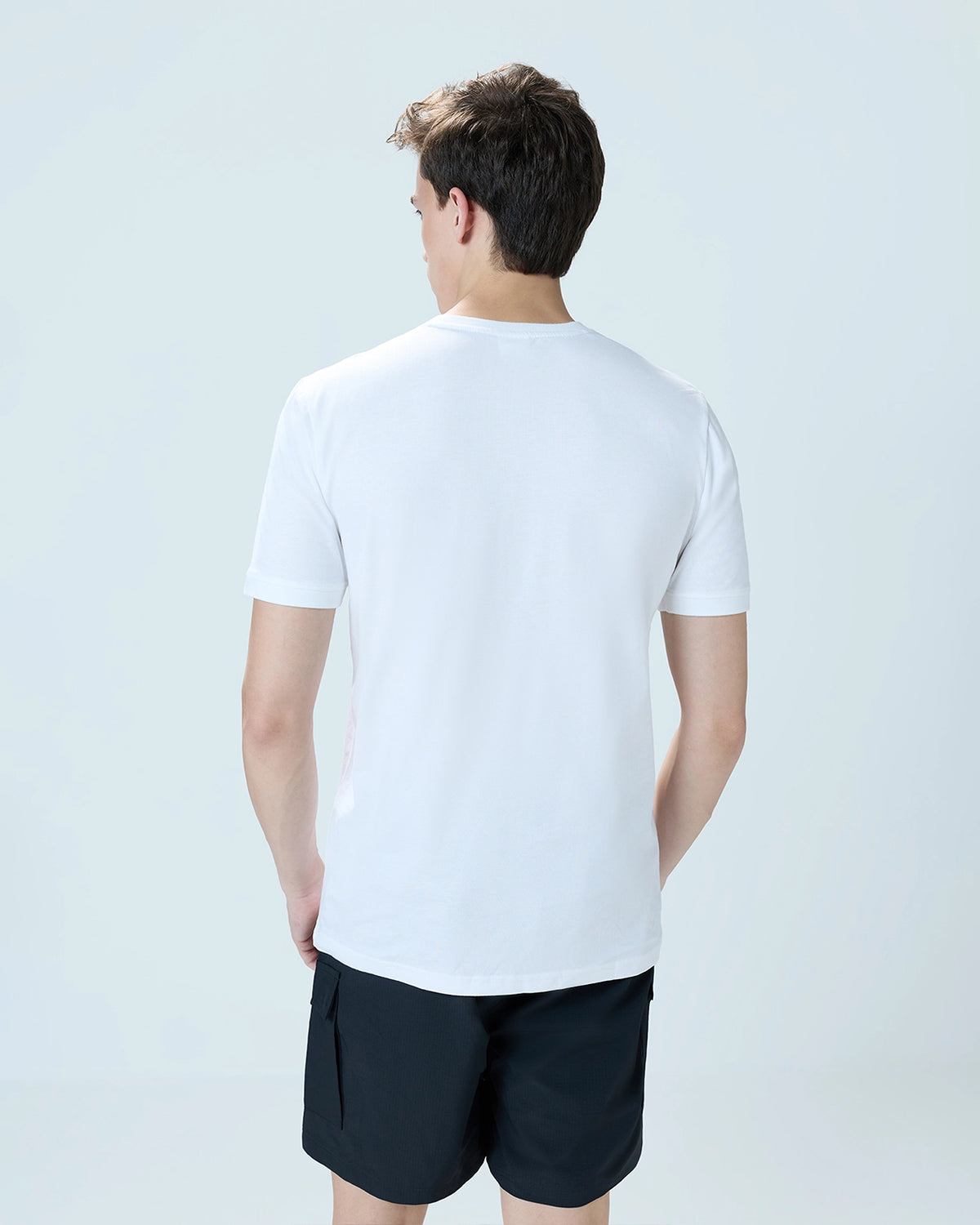Courtline Rib Neck Tee - White