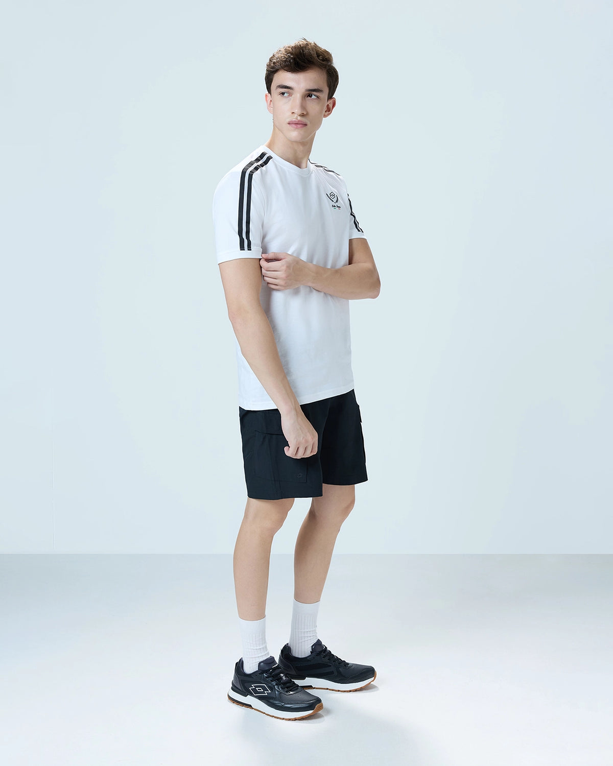 Courtline Rib Neck Tee - White