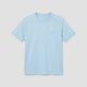 Courtline Rib Neck Tee - Sky Blue