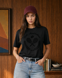 Women Lotto Courtline Flocked Tee - Black Beauty T-shirts