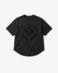Women Lotto Courtline Flocked Tee - Black Beauty T-shirts 1
