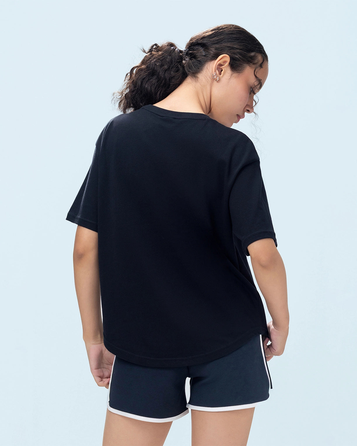 Courtline Flocked Tee - Black Beauty