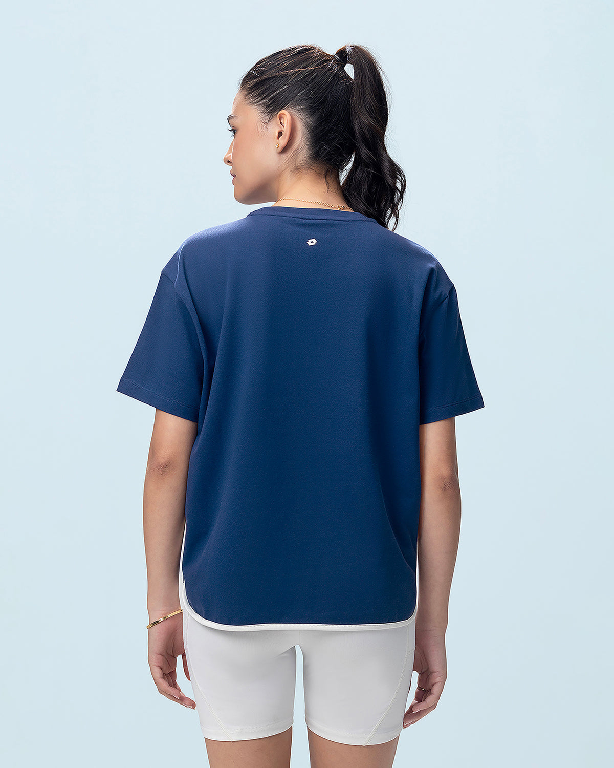 Women Lotto Courtline Colour Block Tee - Dark Blue T-shirts5