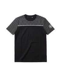 Women Lotto Courtline Checkered Colour Block Tee - Black Beauty T-shirts 1