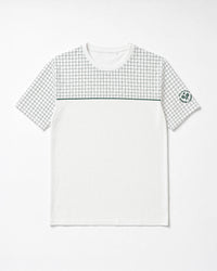 Women Lotto Courtline Checkered Colour Block Tee - Star White T-shirts 1