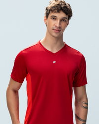 Men Lotto Play Team Tee - Red Dahlia T-shirts