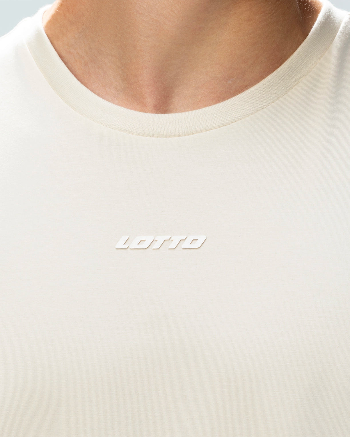 Men Lotto Ribbed Neck Tank Top - Almond Milk Tops4