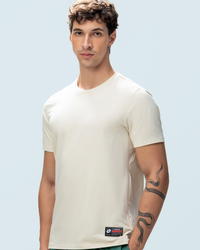 Men Lotto Patch Tee - Almond Milk T-shirts