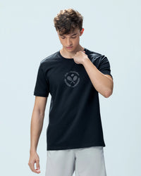 Men Lotto Print Tee - Black Beauty T-shirts
