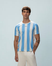 Men Lotto Strip Tee - Little Boy Blue T-shirts