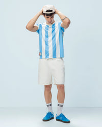 Men Lotto Strip Tee - Little Boy Blue T-shirts