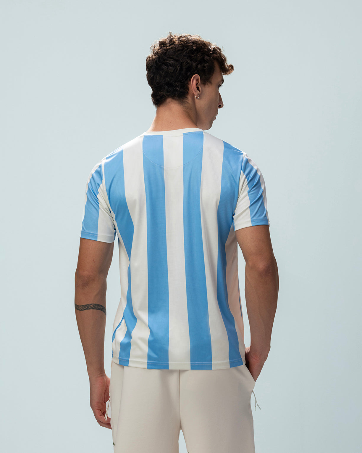 Men Lotto Strip Tee - Little Boy Blue T-shirts1
