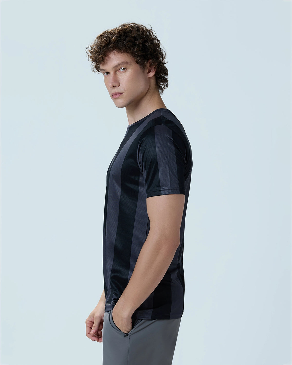 Strip Tee - Jet Black
