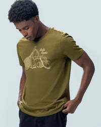 Men Lotto Graphic Tee - Dark Olive T-shirts