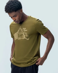 Men Lotto Graphic Tee - Dark Olive T-shirts