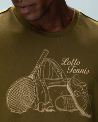 Men Lotto Graphic Tee - Dark Olive T-shirts 1