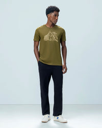 Men Lotto Graphic Tee - Dark Olive T-shirts 1
