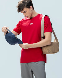 Men Lotto Italian Flag Tee - Red T-shirts