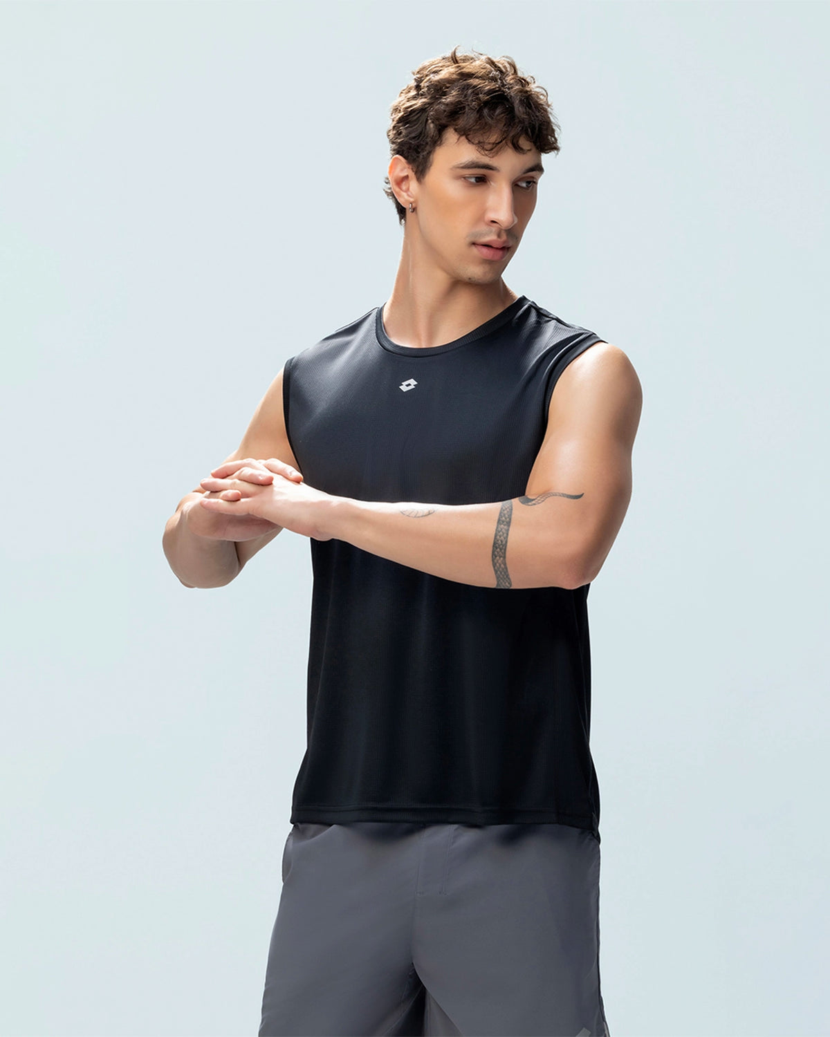 Men Lotto Play Tank Top - Black Tops1