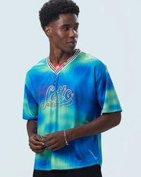 Men Lotto League Ink Jersey - Blue-Green T-shirts