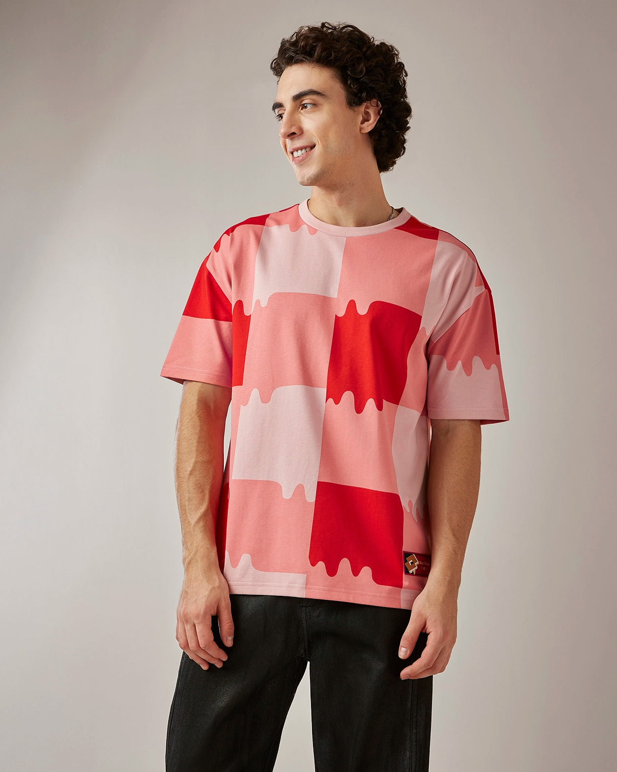 Melt Gingham Tee - Heat Wave