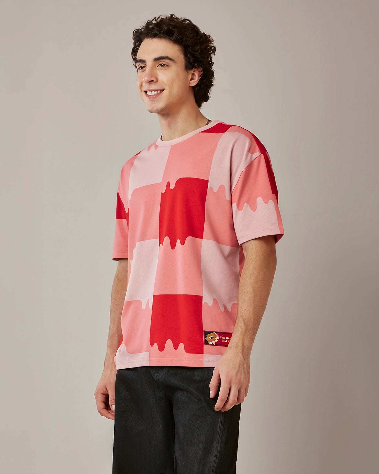 Melt Gingham Tee - Heat Wave